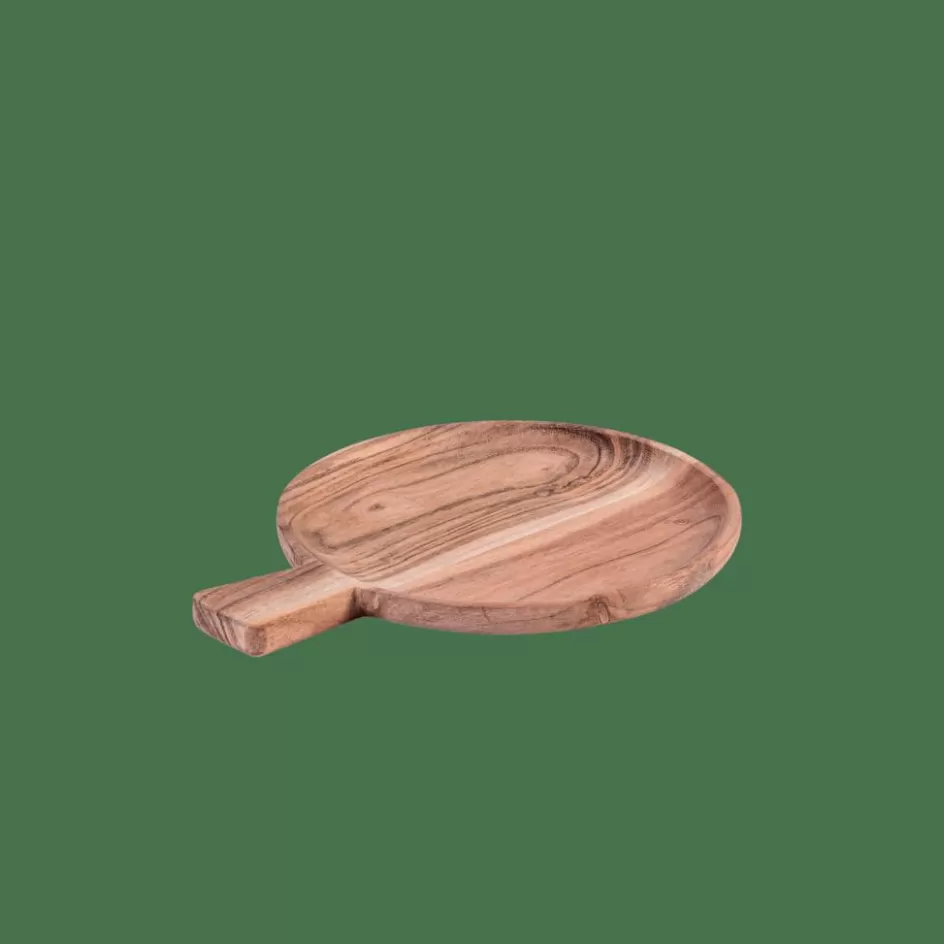 CASA ACACIA CHIC Assiette Avec Manche Naturel Cheap