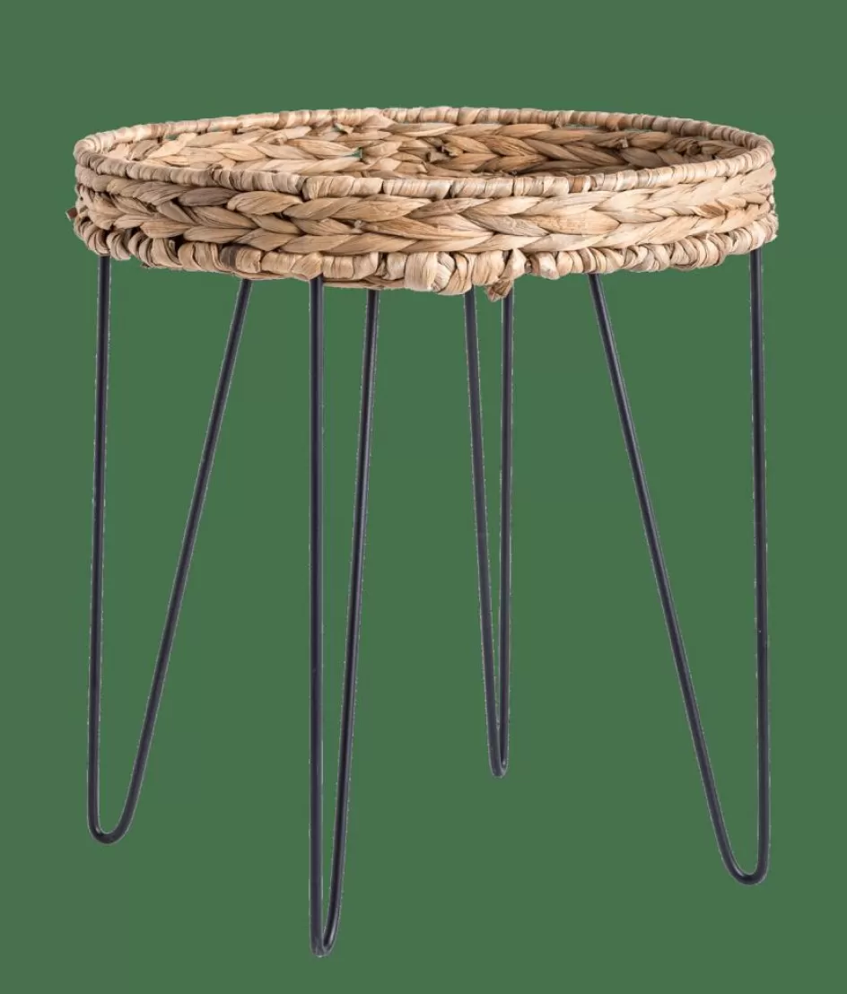 CASA AKELA Table D'appoint Noir, Naturel Hot