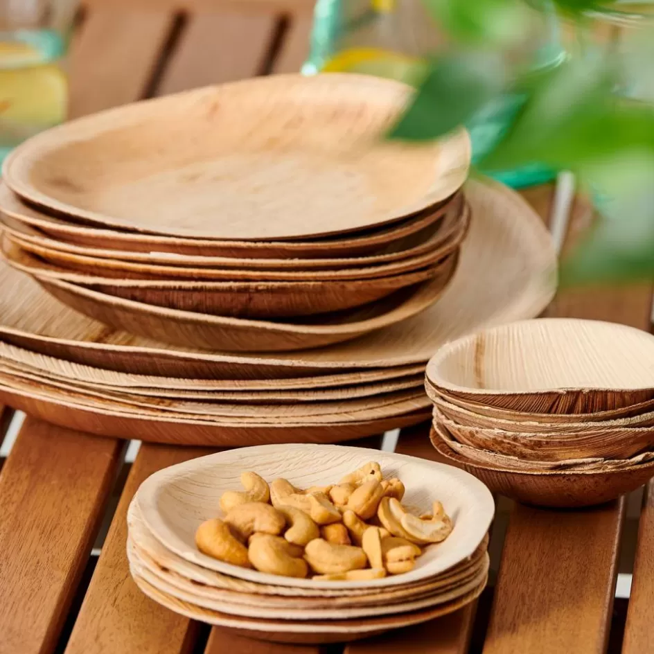 CASA ARECA LEAF Assiettes Set De 6 Naturel New