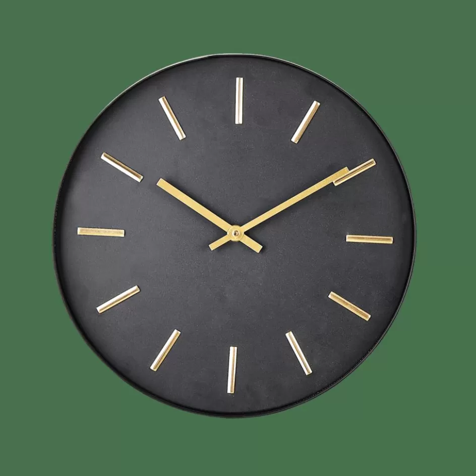 CASA BLACK Horloge Murale Noir Cheap