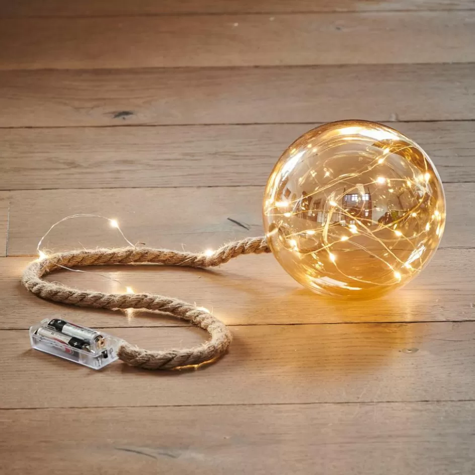 CASA BLOXEM Boule Déco Avec 21 LEDs Doré Sale