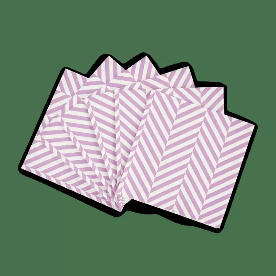 CASA CHEVRON Set De 20 Serviettes Mauve Best