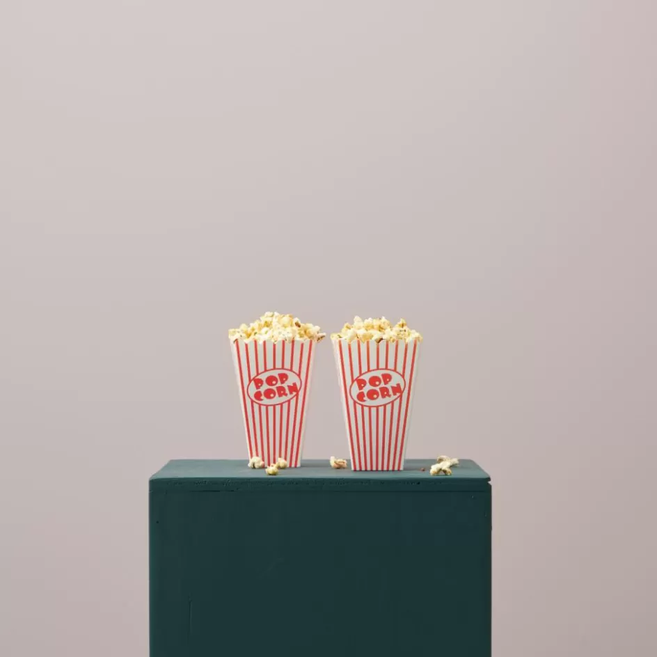 CASA CINEMA Gobelet Pop-corn Set De 8 Blanc, Rouge Cheap