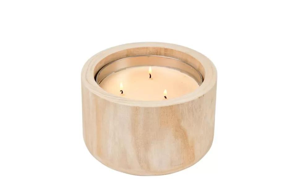 CASA CITRONELLA WOOD Bougie De Jardin Beige Outlet