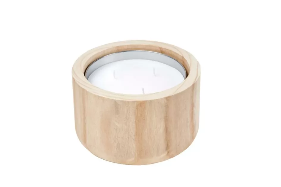 CASA CITRONELLA WOOD Bougie De Jardin Blanc Fashion