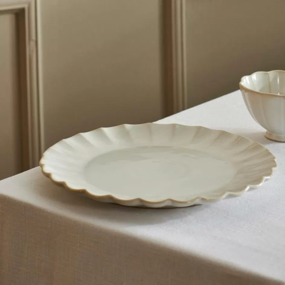 CASA DAHLIA Assiette Blanc Sale