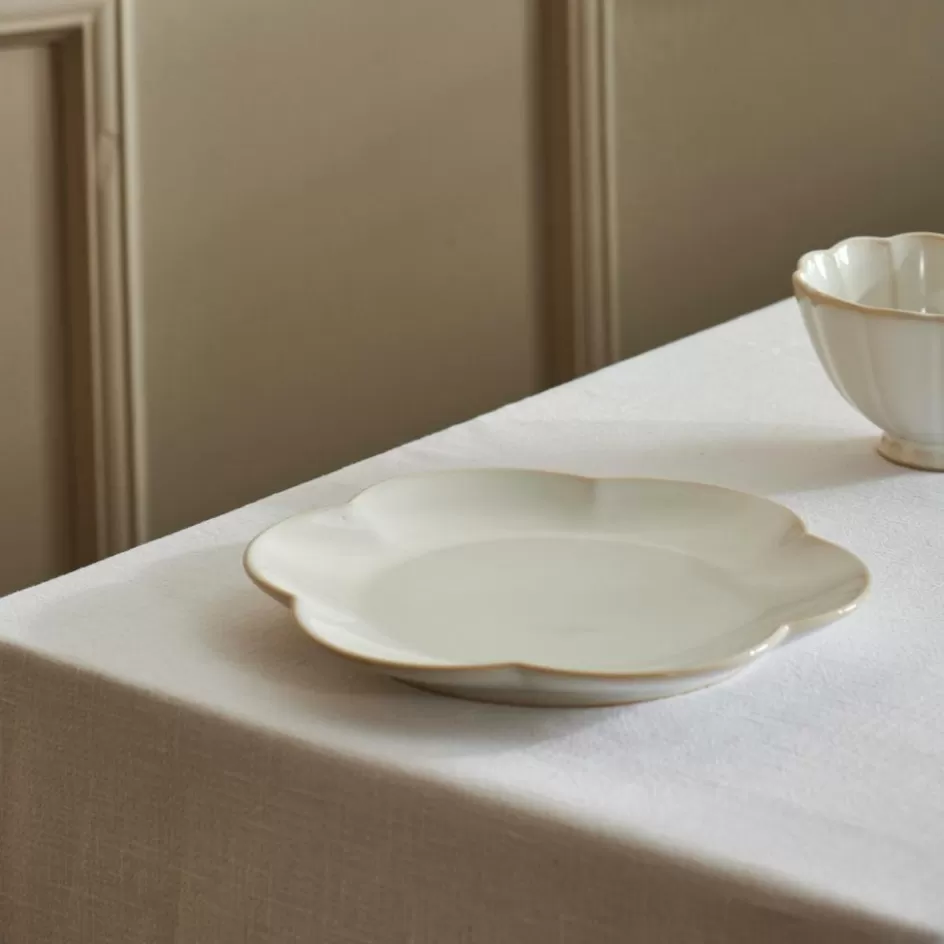 CASA DAHLIA FLOWER Assiette Blanc Online