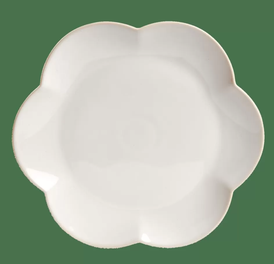 CASA DAHLIA FLOWER Assiette Blanc Store