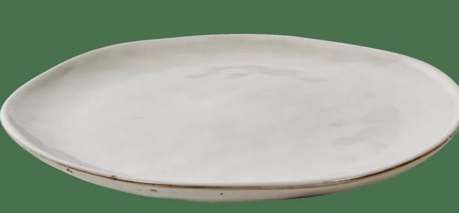 CASA EARTH MARL Assiette Plate Crème Cheap