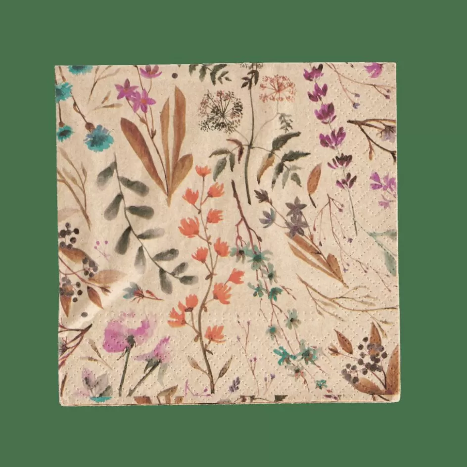 CASA ECO DRIED FLOWER Set De 20 Serviettes Multicolore Flash Sale