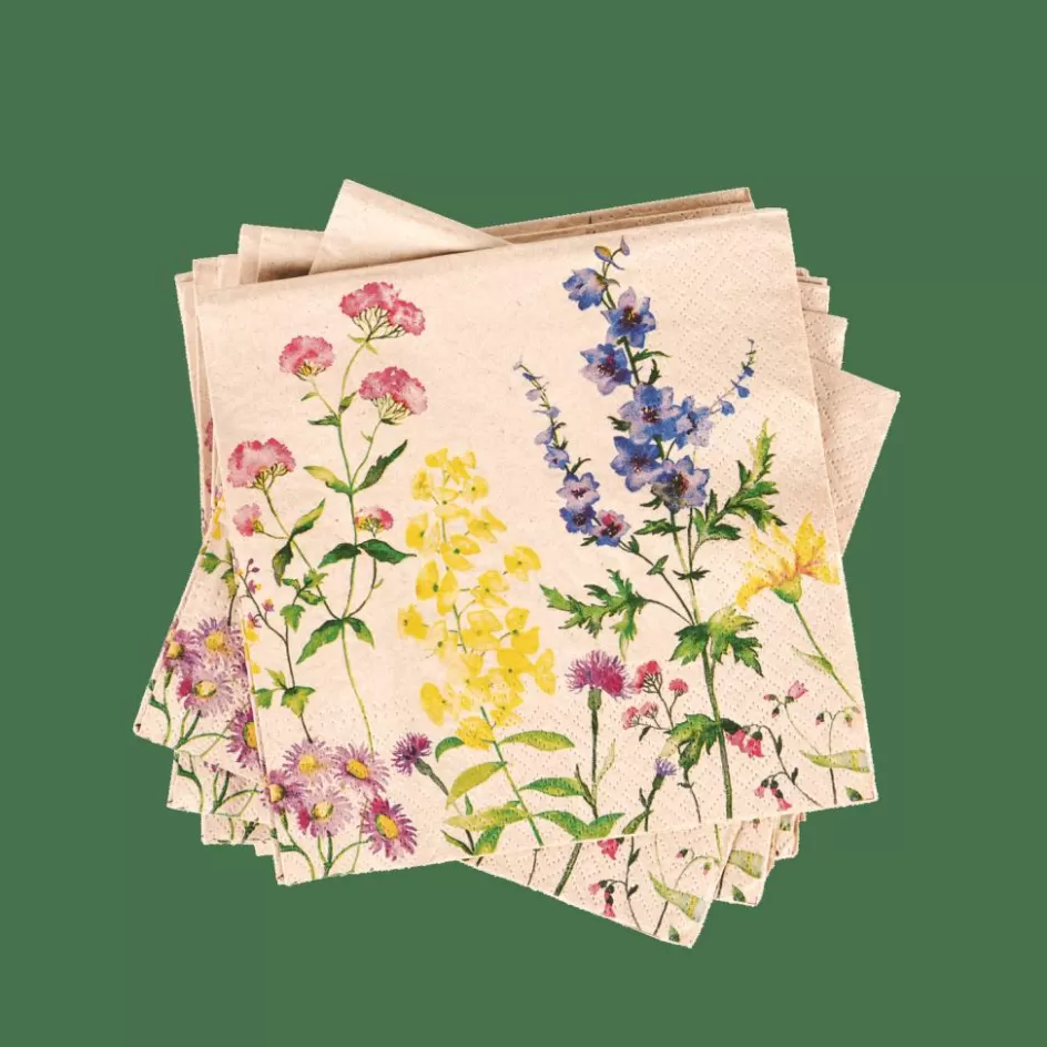 CASA ECO FLORAL Set De 20 Serviettes Diverses Couleurs Clearance