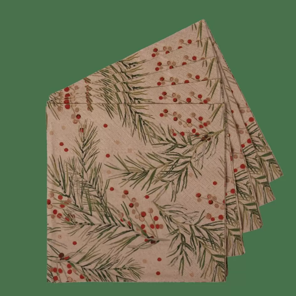 CASA ECO HOLLY Set De 20 Serviettes Multicolore Outlet