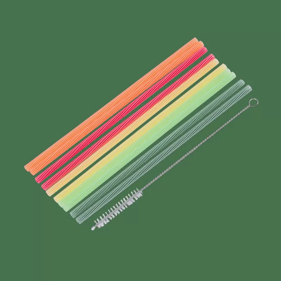 CASA ECO PARTY Pailles Avec Brosse Réutilisables Mélange De 5 Couleurs Flash Sale