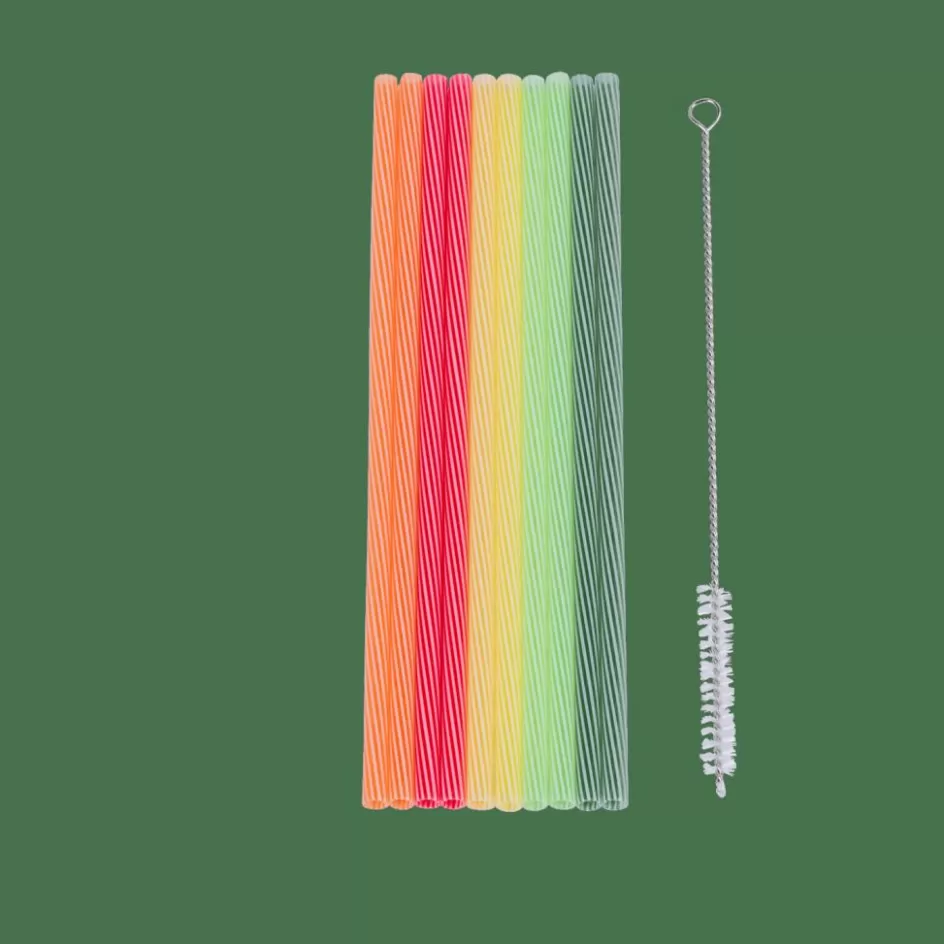 CASA ECO PARTY Pailles Avec Brosse Réutilisables Mélange De 5 Couleurs Flash Sale