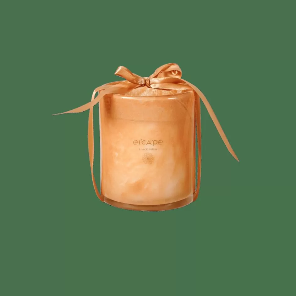 CASA ESCAPE BLACK OUDH Bougie Parfumée Dans Un Verre Blanc, Vieux Rose Cheap