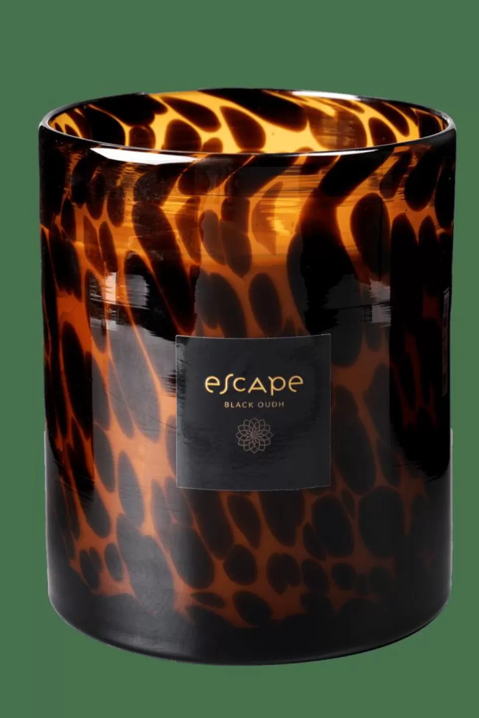 CASA ESCAPE BLACK OUDH Bougie Parfumée Dans Un Verre Noir, Brun, Ocre Outlet