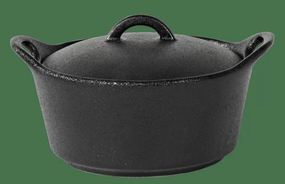 CASA FERO Pot Allant Au Four Avec Couvercle 40 CL Noir Discount