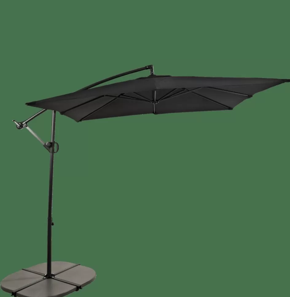 CASA FIJI Parasol Déporté Sans Pied De Parasol Noir Clearance