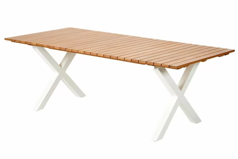 CASA FORMAX Table De Jardin Avec Pieds X Natural/blanc Cheap