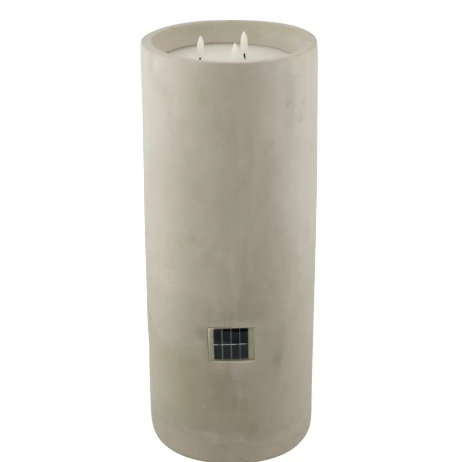 CASA FUEGO Bougie Solaire Led Gris Clair Outlet