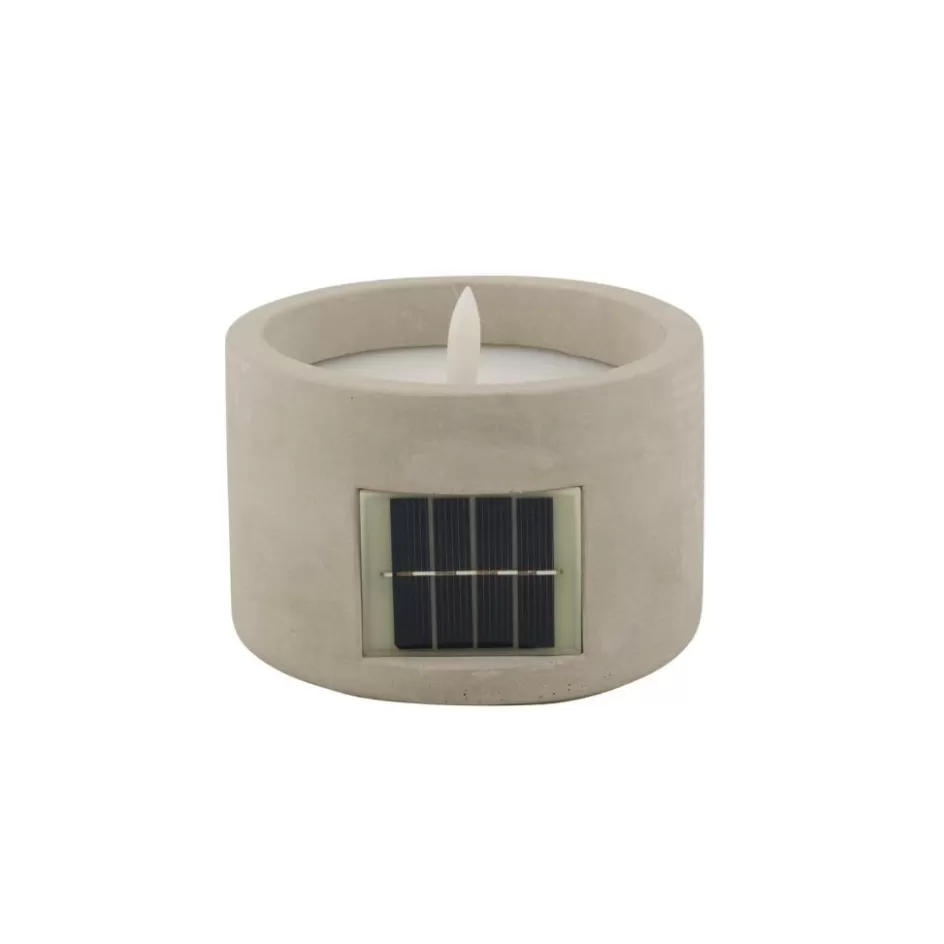 CASA FUEGO Bougie Solaire LED Gris Clair Best Sale