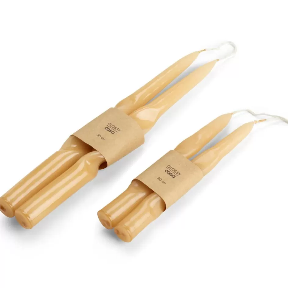 CASA GLOSSY Set De 2 Bougies Beige Flash Sale