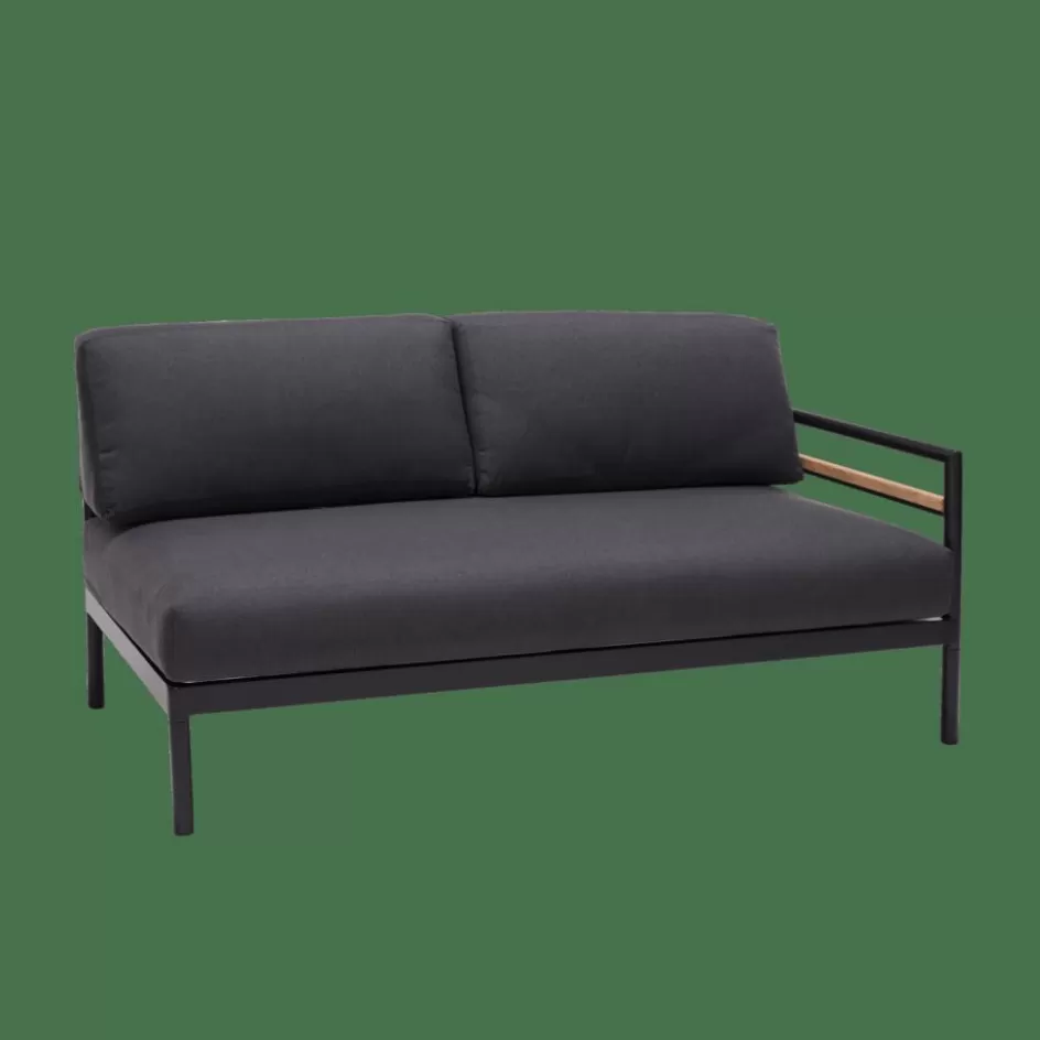 CASA HANNA Lounge Teck Banc Noir Shop