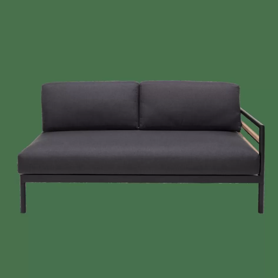 CASA HANNA Lounge Teck Banc Noir Shop