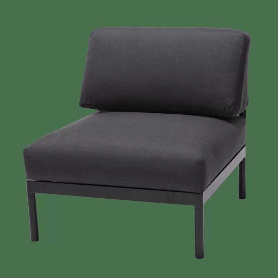 CASA HANNA Lounge Teck Fauteuil Noir Hot