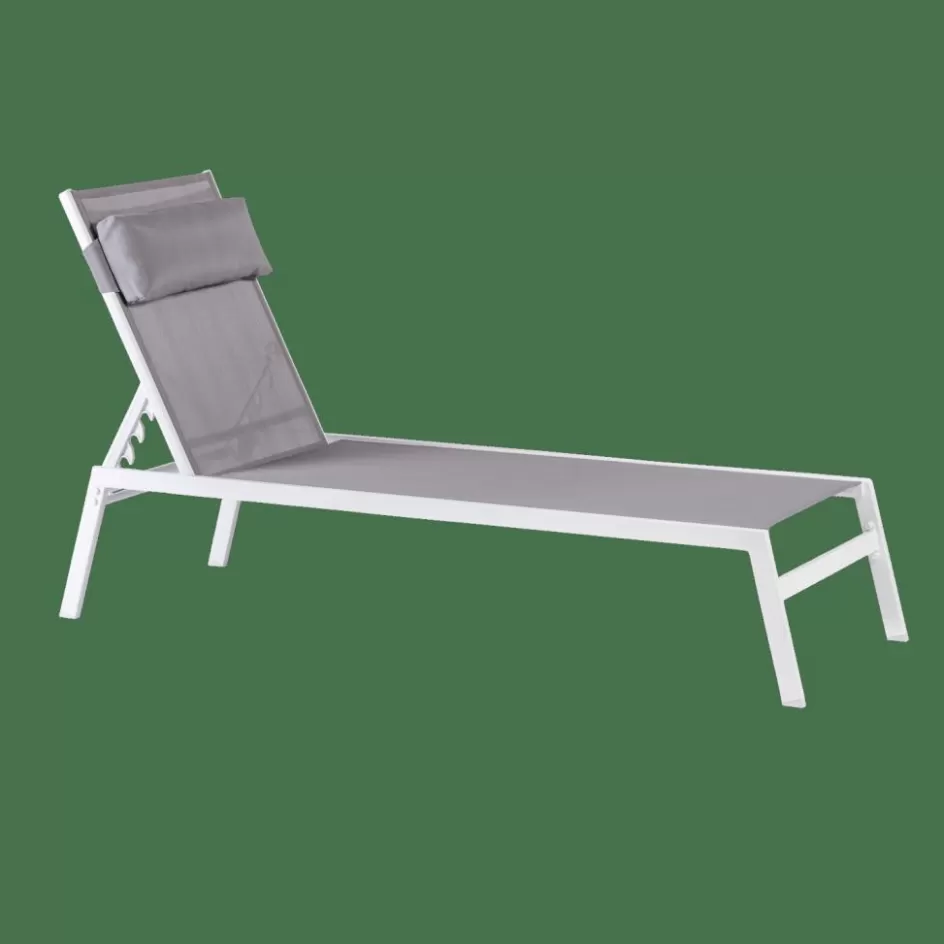 CASA HUGO Chaise Longue Blanc, Gris Outlet