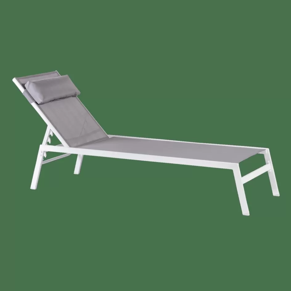 CASA HUGO Chaise Longue Blanc, Gris Outlet