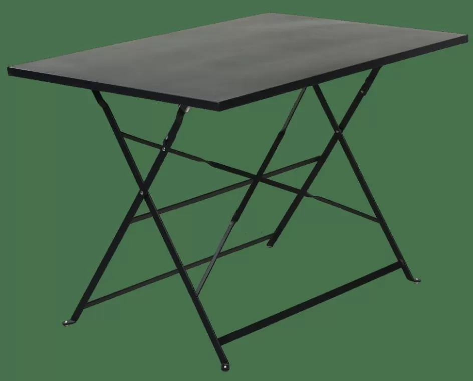 CASA IMPERIAL Table Pliante Rectangulaire Noir Shop