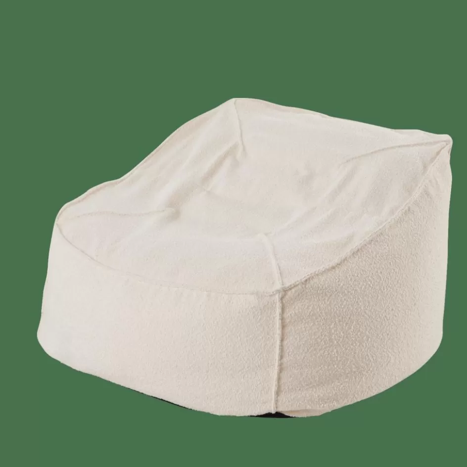 CASA JACKI Fauteuil Pouf Poire Blanc Discount