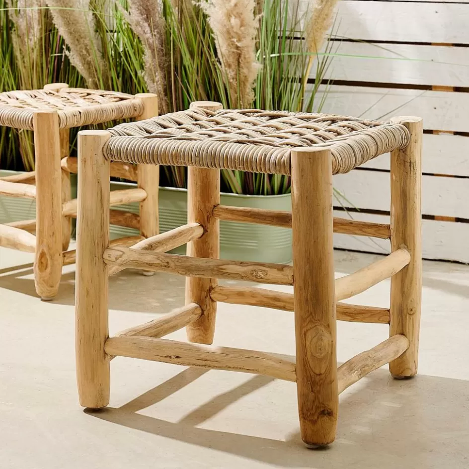 CASA KANAI Tabouret 2 Tailles Tabouret Grand Naturel Shop