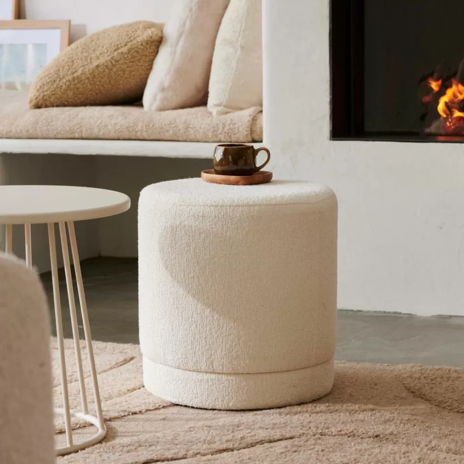 CASA LANCE Pouf Blanc New