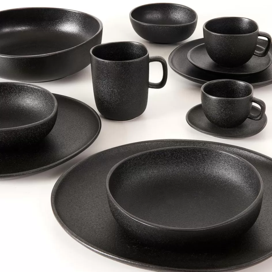 CASA MAGMA Assiette Noir Sale