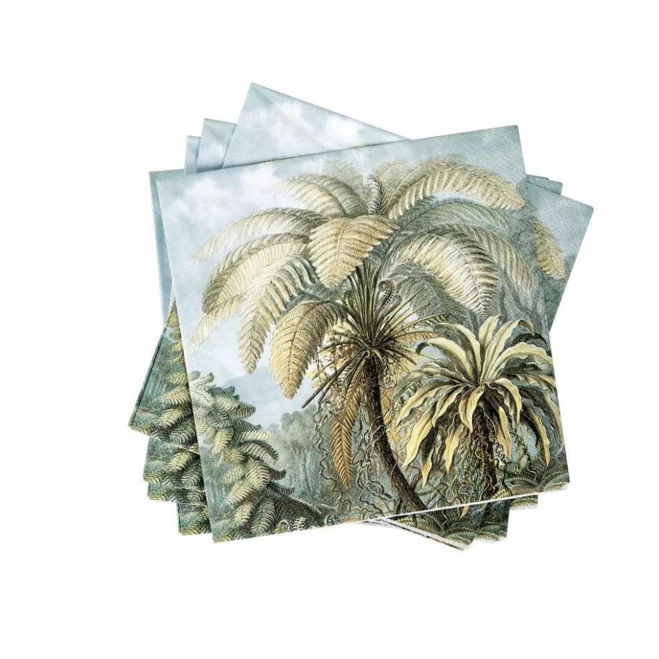 CASA PALMEN Set De 20 Serviettes Vert Online