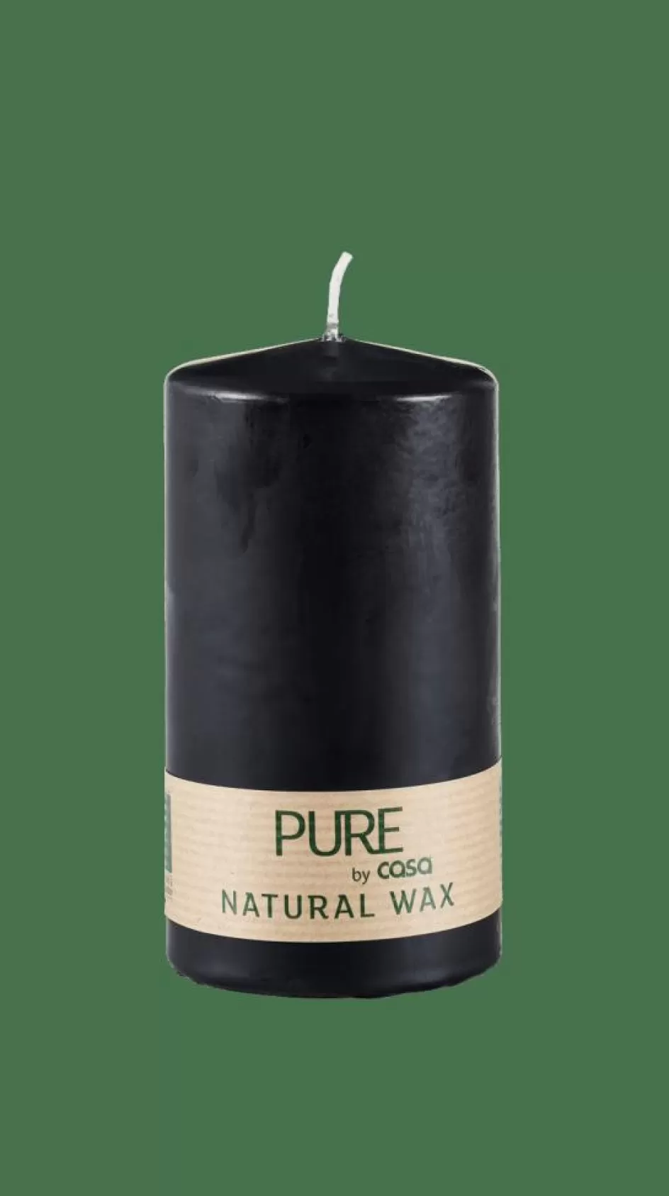 CASA PURE Bougie Cylindrique Noir Sale