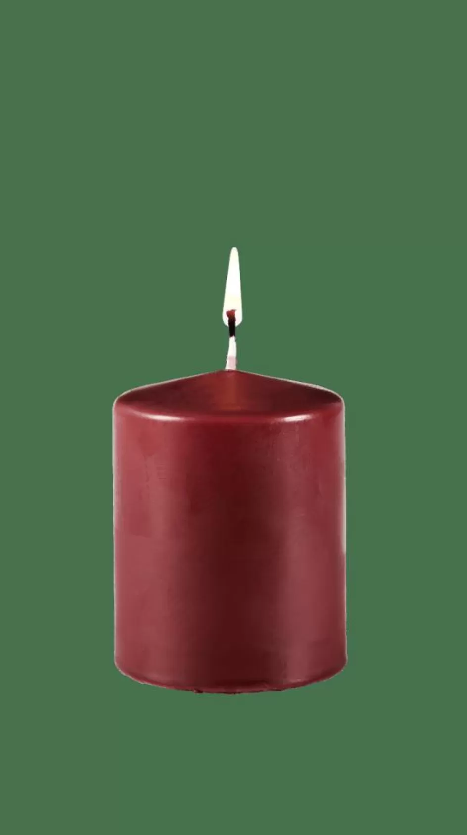 CASA PURE Bougie Cylindrique Rouge Foncé Discount