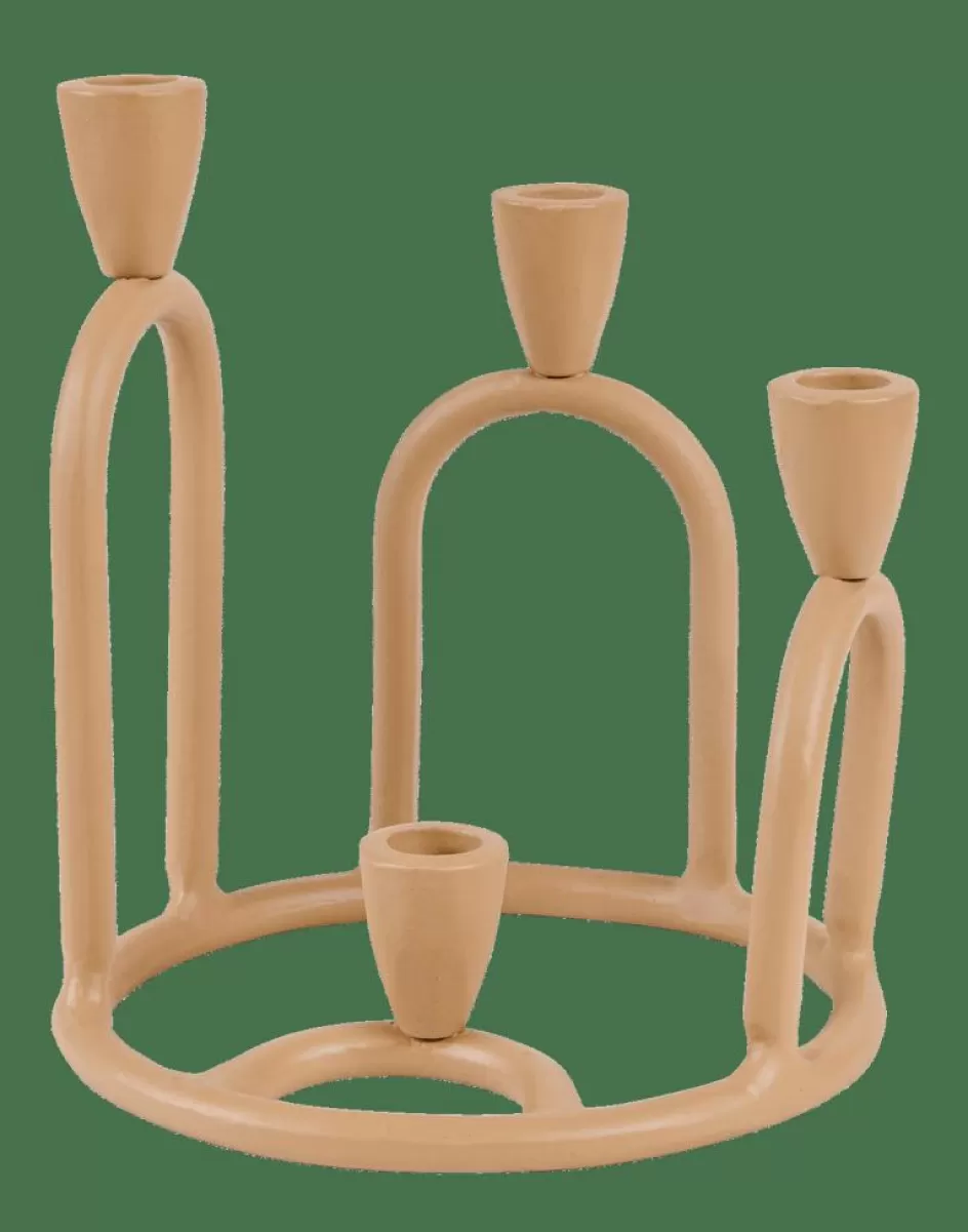 CASA RINGS Bougeoir Pour 4 Bougies Brun Clair Clearance