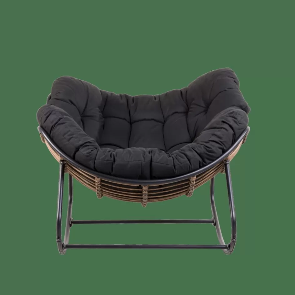 CASA ROCKO Chaise à Bascule Noir Store