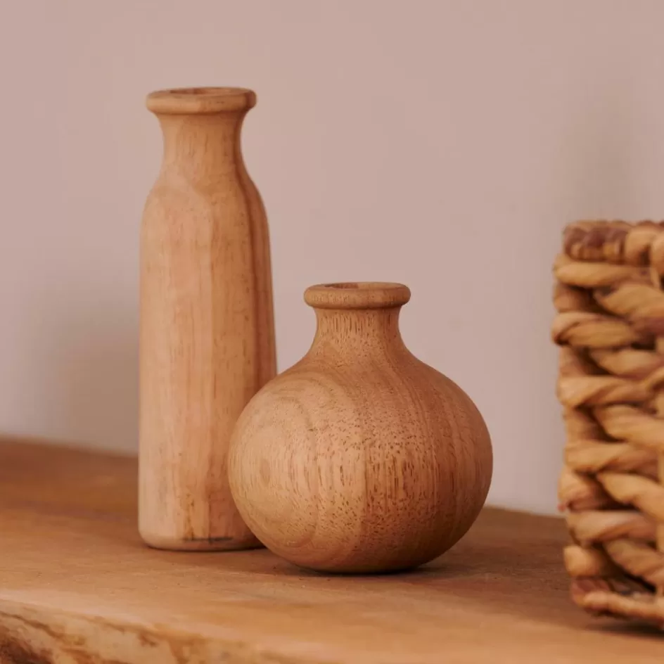 CASA RUBBERWOOD Vase Déco Naturel Shop