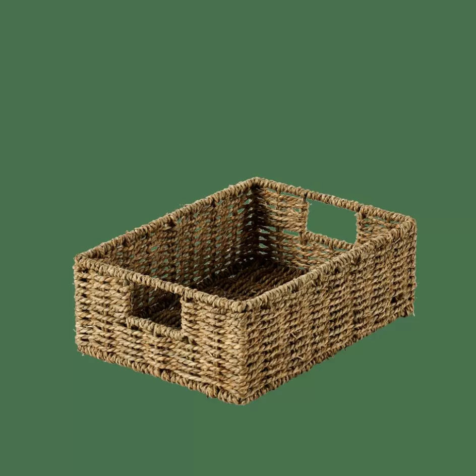 CASA SEAGRASS Panier Tiroir Avec Anses Naturel New