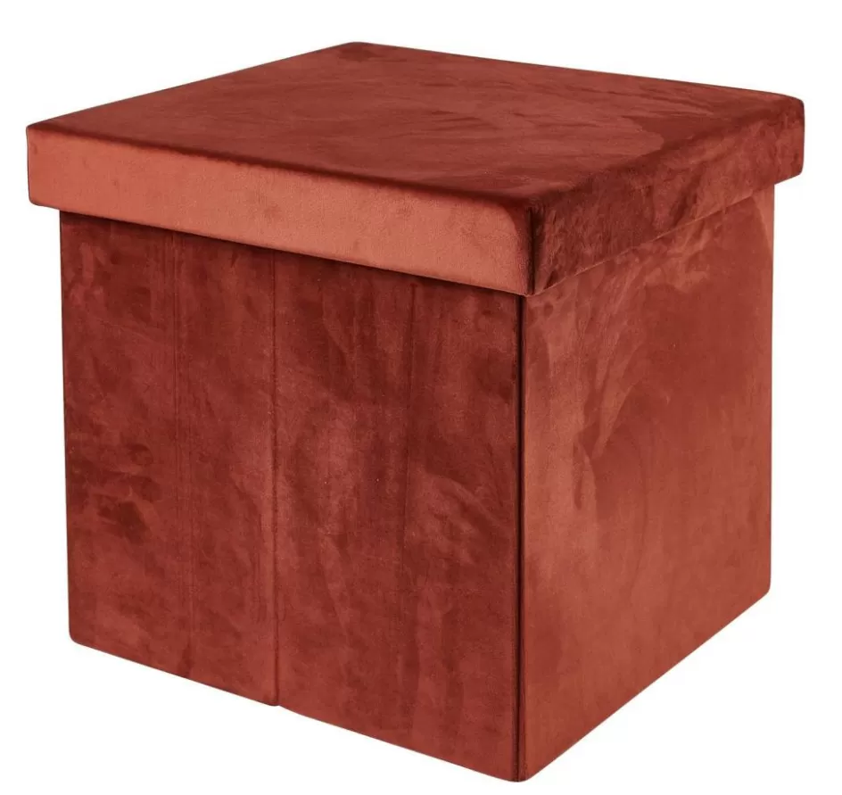 CASA STOR Pouf Pliable Avec Rangement Bordeaux Flash Sale