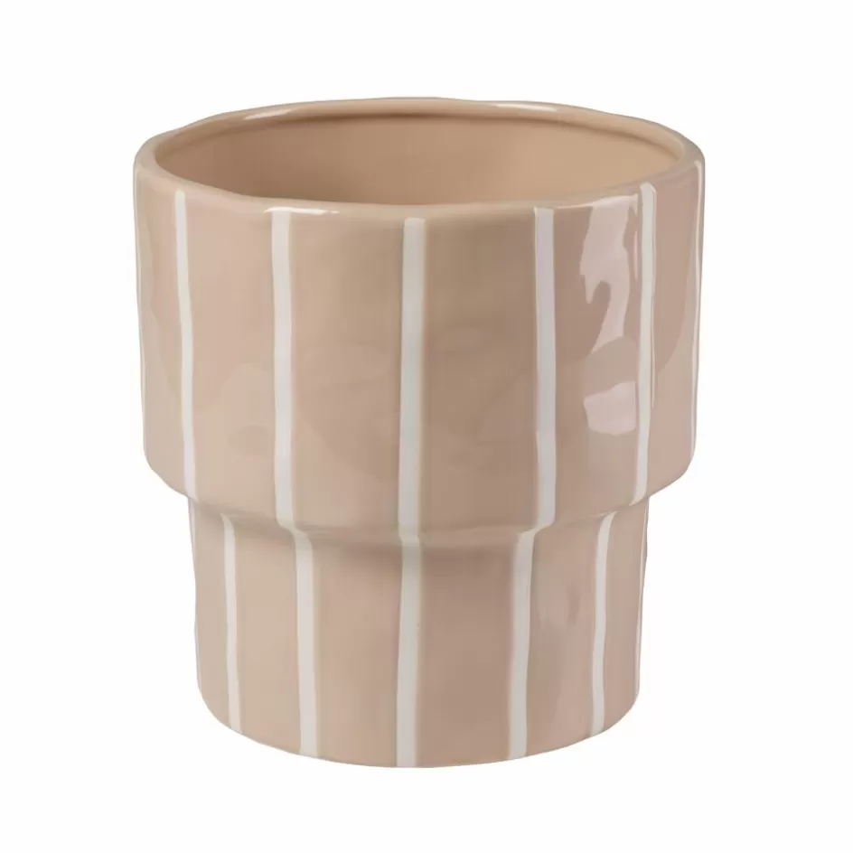 CASA STRIPES Pot De Fleurs Sable Sale