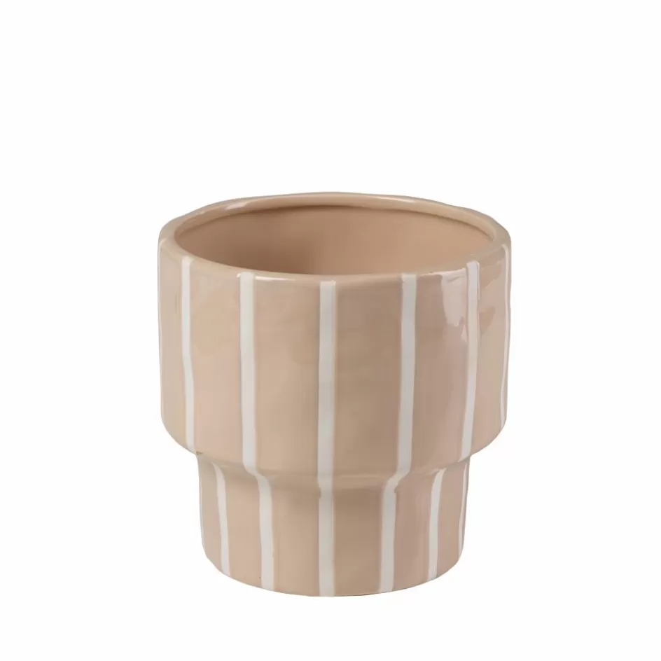 CASA STRIPES Pot De Fleurs Sable Fashion