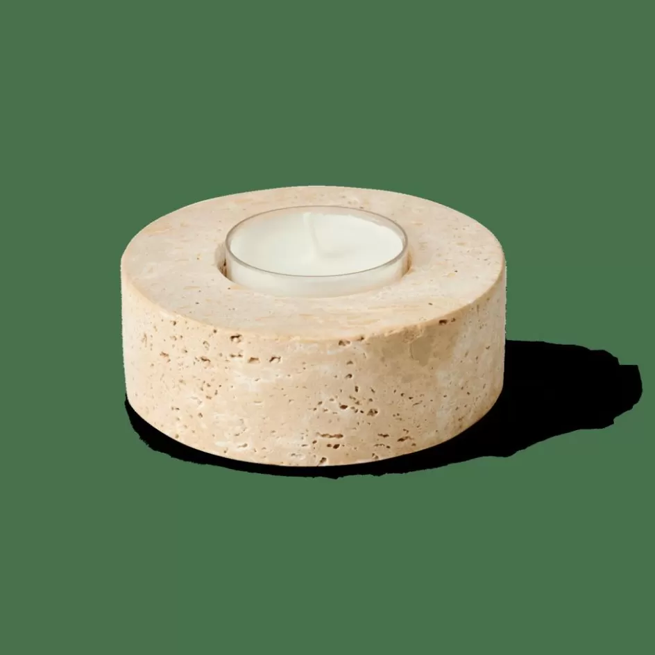 CASA TRAVERTIN Support Bougie Chauffe-plat Naturel Outlet