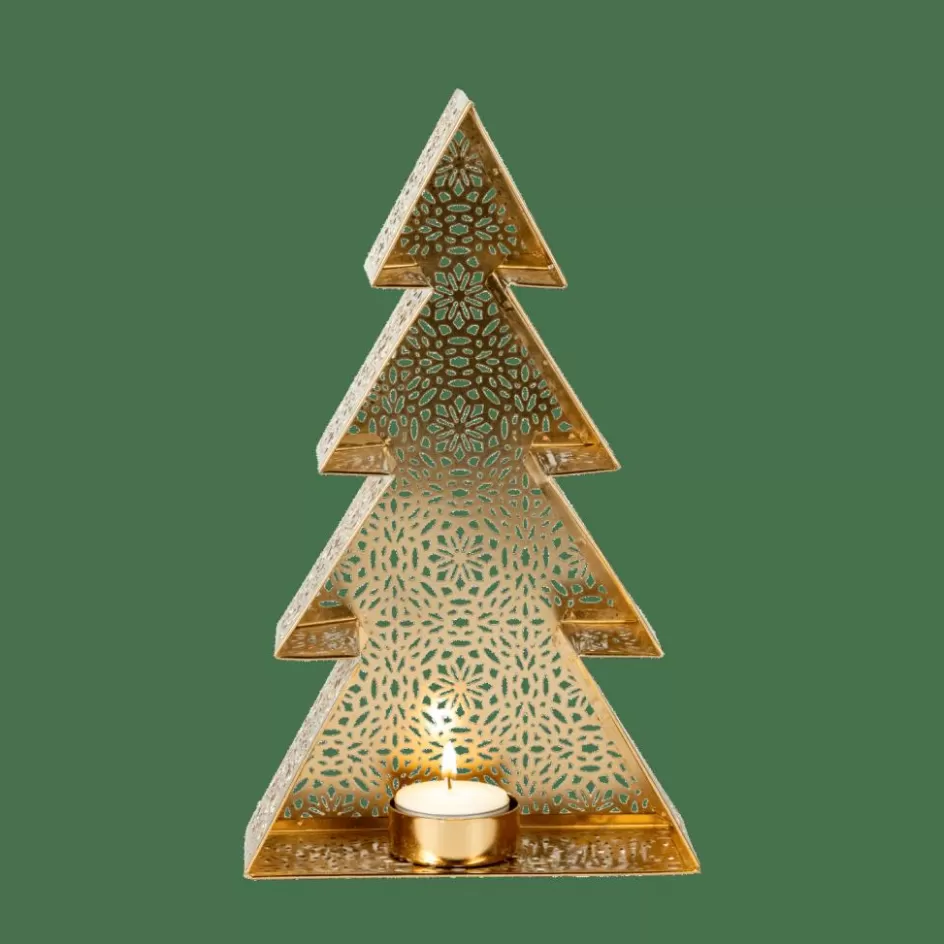 CASA TREE Support Bougie Chauffe-plat Doré Fashion