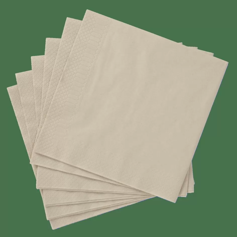 CASA UNI Set De 20 Serviettes Beige Best Sale