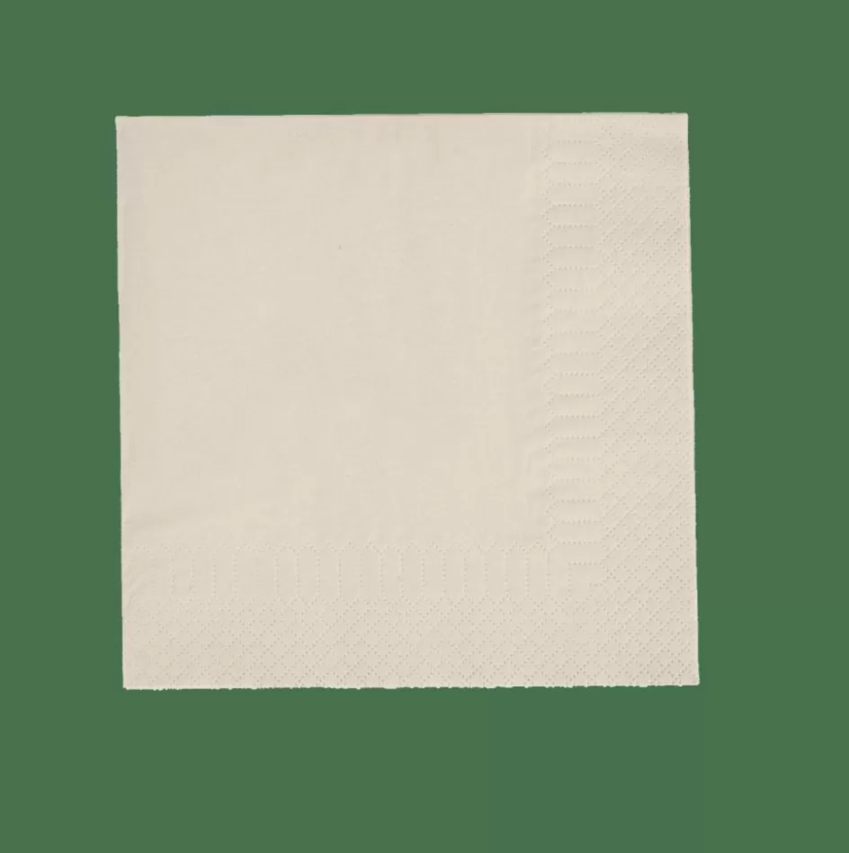 CASA UNI Set De 20 Serviettes Beige Cheap